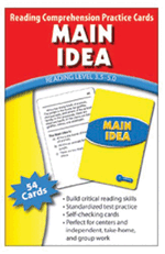 Main Idea Reading Comprehension Practice Cards, Green Level (RL 5.0 - 6.5)