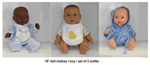 Doll Clothes Set Of 3 Boy Outfits