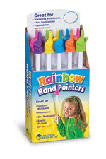 Display Rainbow Hand Pointers 10 per Set Pop