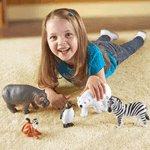 Jumbo Zoo Animals Set of 5 