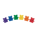 Six - Color Baby Bear Counters, Set of 102