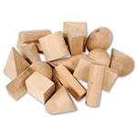 Wood Geometric Solids, Set of 19