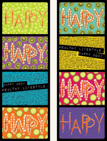 Happy Food Mosaic Poster