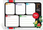 Garden Heroes Lunch Tray Dry Erase Menu Poster