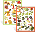 Basic Fruits and Vegetables Poster Set