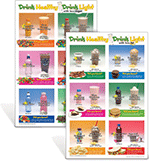 Drink Less Fat and Sugar Poster Set