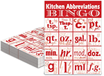 Kitchen Abbreviations Bingo