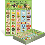 Healthy Food Train Poster and Bingo Game Bundle