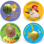 Foodscapes Fruit and Veggie Stickers