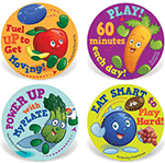 Active Kids MyPlate Stickers