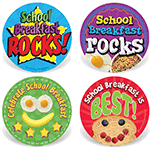 Celebrate School Breakfast Stickers