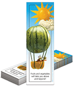 Fruit and Veggie Balloon Bookmarks