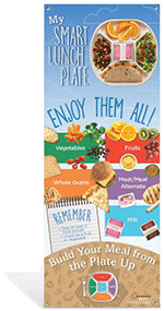 My Smart Lunch Plate Vinyl Banner