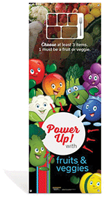 Garden Heroes Fruit and Veggie Vinyl Banner