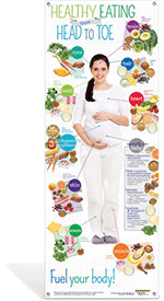 Expecting Moms Healthy Eating from Head to Toe Vinyl Banner