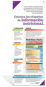 Get to Know Nutrition Facts Labels Spanish Vinyl Banner