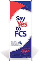 Say Yes to FCS Vinyl Banner with Stand