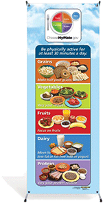 MyPlate Portion Size Vinyl Banner with Stand