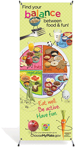 Kids MyPlate Vinyl Banner with Stand