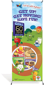 Active Kids MyPlate Vinyl Banner with Stand