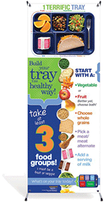 1 Terrific Tray Vinyl Banner with Stand