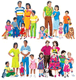 Multicultural Families Flannelboard Figure Set