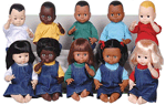 Multi-Ethnic Dolls - 10 Doll Set