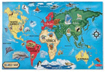 World Map Floor Puzzle 