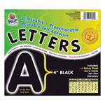 Self-Adhesive Letters Black 4 inch