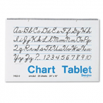Chart Tablets - 24 x 16 - Unruled, Cursive Cover - 25 Sheets