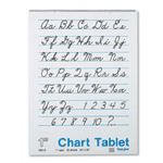 Chart Tablets - 24 x 32 - 1 Ruled, Cursive Cover - 25 Sheets