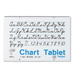 Chart Tablets - 24 x 16 - 1 Ruled, Cursive Cover - 30 Sheets