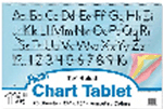 Colored Paper Chart Tablets - 1 Inch Ruled, Cursive Cover