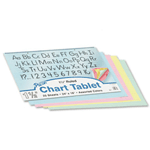 Colored Paper Chart Tablets - 1 1/2 inch Ruled, Manuscript Cover