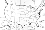 Learning Walls - United States Map - 48 x 72