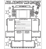 Graphic Organizer Posters: All About Me Robot