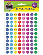 Mini Happy Face Sparkle Stickers Valu-Pak, Multi Color 