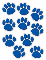 Accents, Blue Paw Print 