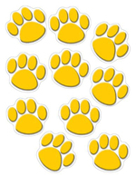 Gold Paw Prints Accents 