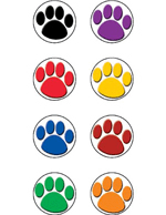 Colorful Paw Prints Mini Stickers 