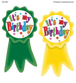 Birthday Ribbons Wear Em Badges