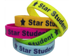 Star Student Wristbands, Multi Color 