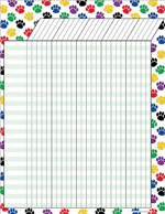 Colorful Paw Prints Incentive Chart 
