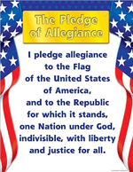 Pledge Of Allegiance Chart, Multi Color 