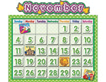 Polka Dot School Calendar Bulletin Board