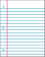 Notebook Paper Wipe-Off Chart