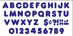 Royal Blue 4 ft Casual Ready Letters