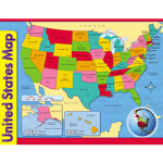 USA Map Learning Chart