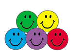 Colorful Smiles superSpots Stickers