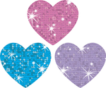 Sparkle Hearts superShapes Stickers